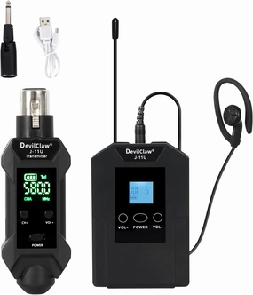 Wireless in Ear Monitor System with Transmitter Clip on Receiver Automatic Pairing in-Ear Monitoring for Studio,Guitar,DJ,Live Performance in-ear monitors,hi-fi IEMs,studio earphones,