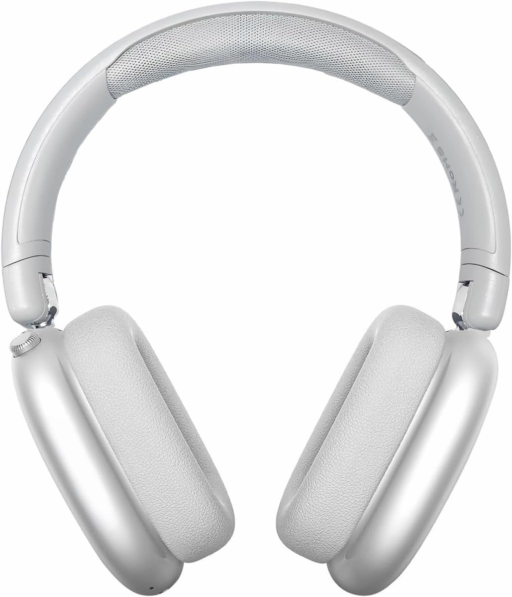 Wireless Over Ear Headphones, Bluetooth 5.4 Headphones, Built-in Mic, Hi-Res Audio, 36H Playtime, Foldable, Breathable Soft Earpads Adjustable Heads for iOS/Android/Samsung/PC - Silver over-ear headphones,closed back headphones,wireless studio cans,