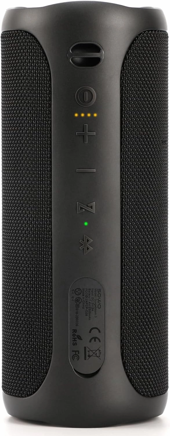 Wireless Waterproof Bluetooth Speaker - Portable Speaker Loud with Built-in Subwoofer and Tweeter, Extra Bass, Stereo Sound, IP67, Colorful Lights for Party, Outdoor, Camping - Black floorstanding speakers,tower speakers,stereo floor speakers,