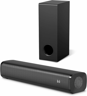 Wohome Sound Bar for Smart TV with Wired Subwoofers, 2.1 Channel Small TV Speakers Sound Bar with Colorful Backlight, Home Theater Surround Sound System, Bluetooth 5.3 / Optical/AUX Connectivity soundbar,TV speaker bar,home theater soundbar,