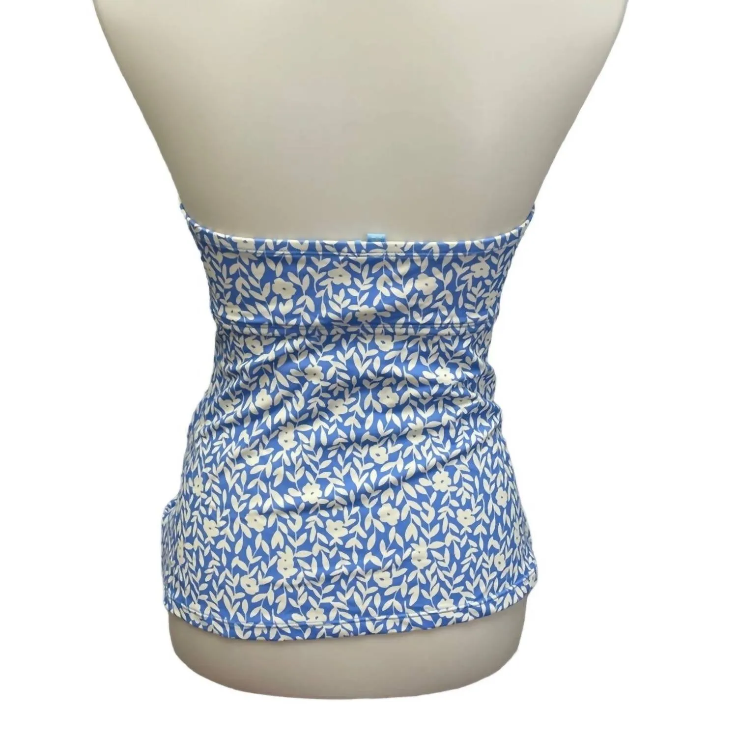 Women's Detachable Straps Floral Swim Top In Blue Floral
