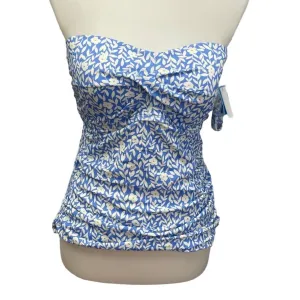 Women's Detachable Straps Floral Swim Top In Blue Floral