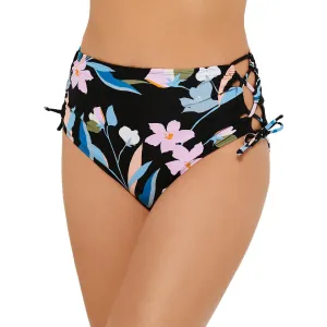 Womens Floral High Waist Swim Bottom Separates