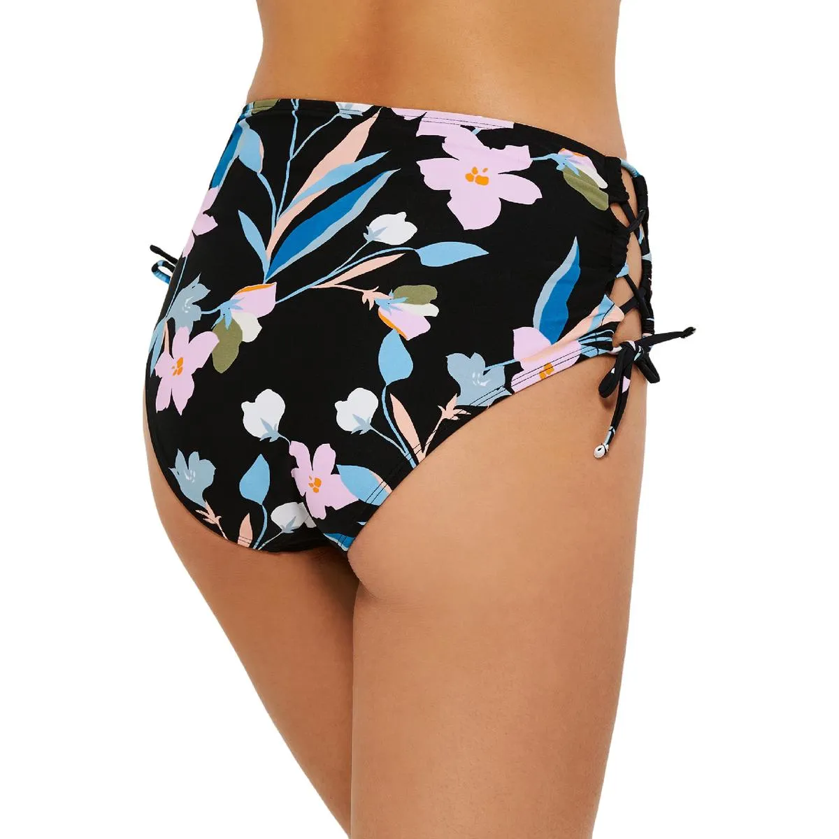 Womens Floral High Waist Swim Bottom Separates