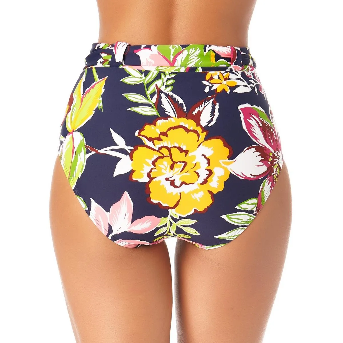 Womens High-Waist Floral Swim Bottom Separates