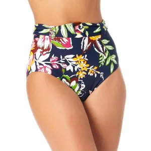 Womens High-Waist Floral Swim Bottom Separates