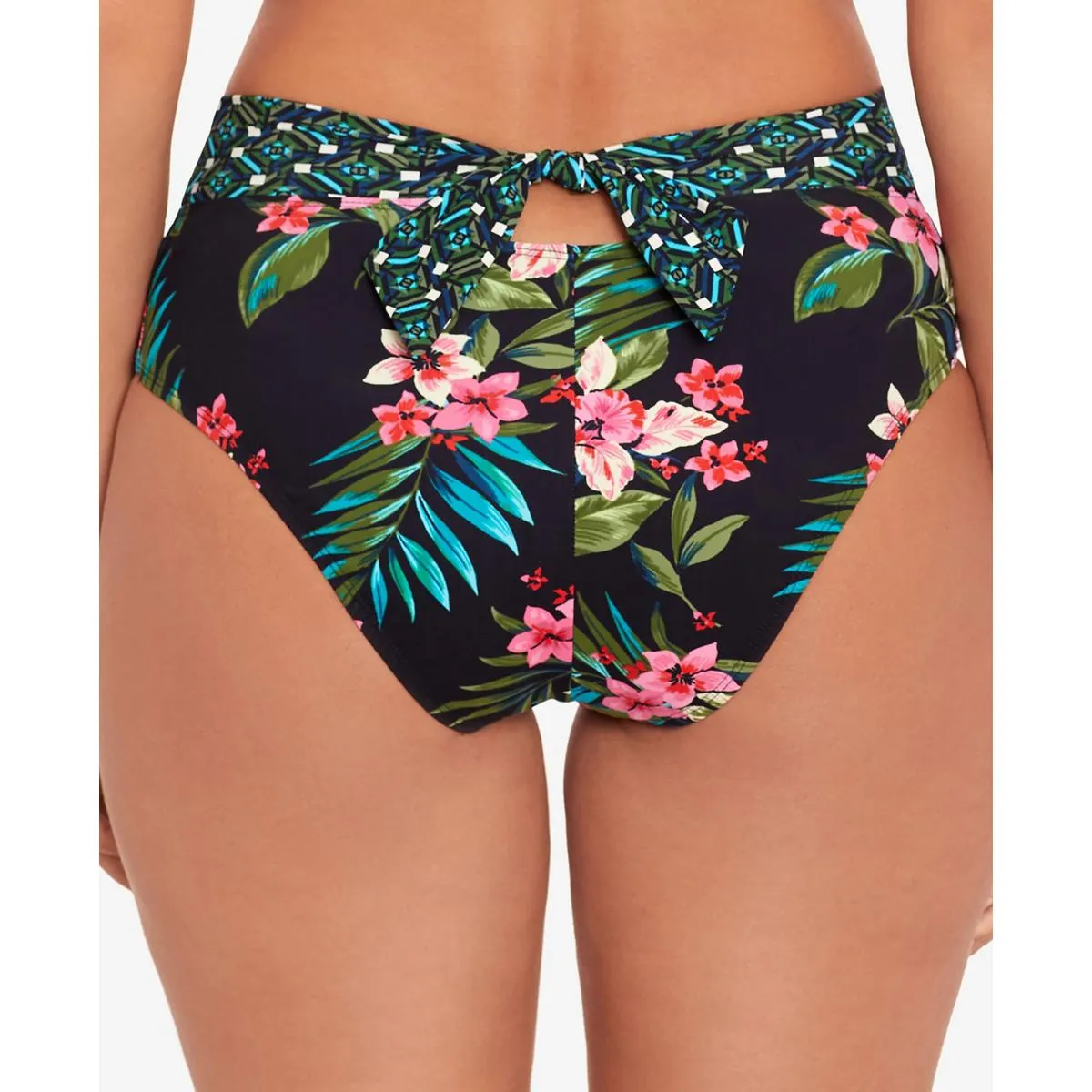 Womens High-Waist Floral Swim Bottom Separates