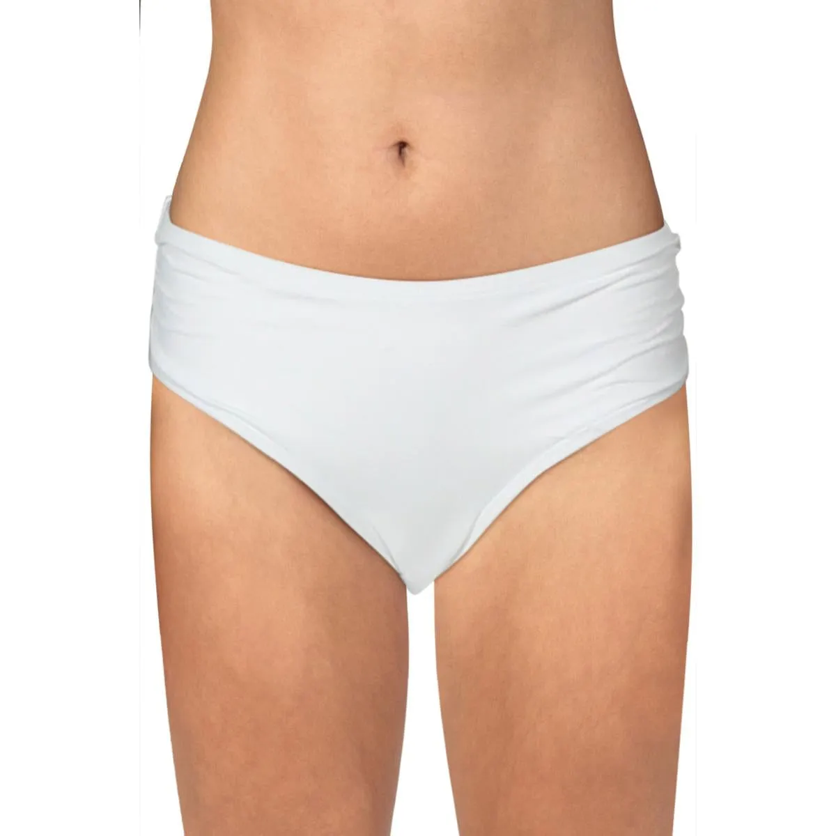 Womens Hipster Shirred Swim Bottom Separates