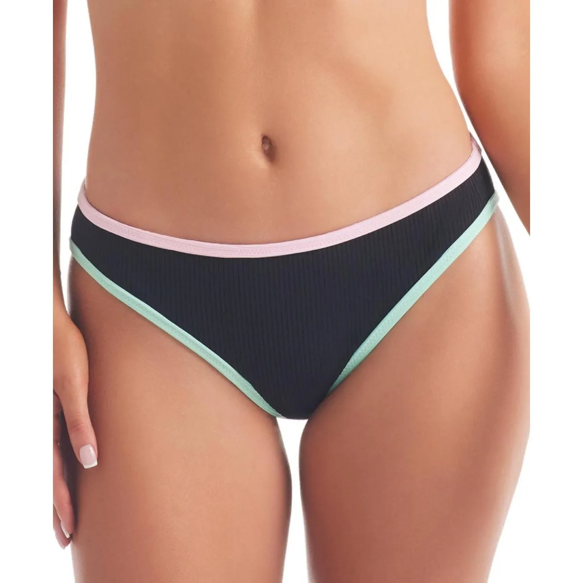 Womens Ribbed Hipster Swim Bottom Separates