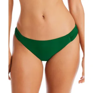Womens Solid Shirred Swim Bottom Separates