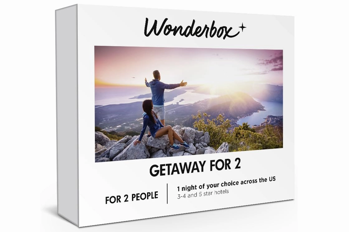 Wonderbox - Original Gift Idea - Experience Gift - Getaway for 2-1 Hotel night for 2 people - Online Booking Platfrom - Up to 52.000 hotels across the US - 3 to 5* hotels home cinema system,5.1 home theater,surround sound package,