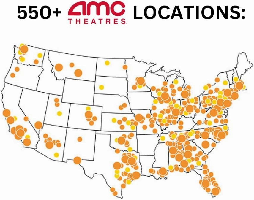 Wonderbox  AMC Movie Theatres Tickets Package for 2  2 Tickets, 2 Drinks,1 Popcorn to Share  Original Gift Idea - Experience Gift - 600 Locations in The US