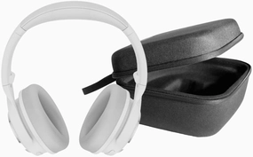 WYZE Noise Cancelling Headphones and Hard Case for Travel, Wireless Over The Ear Bluetooth Headphones with Active Noise Cancellation, Transparency Mode, Clear Voice Pick-up, Alexa Built-in, White noise cancelling headphones,ANC headphones,travel headphones