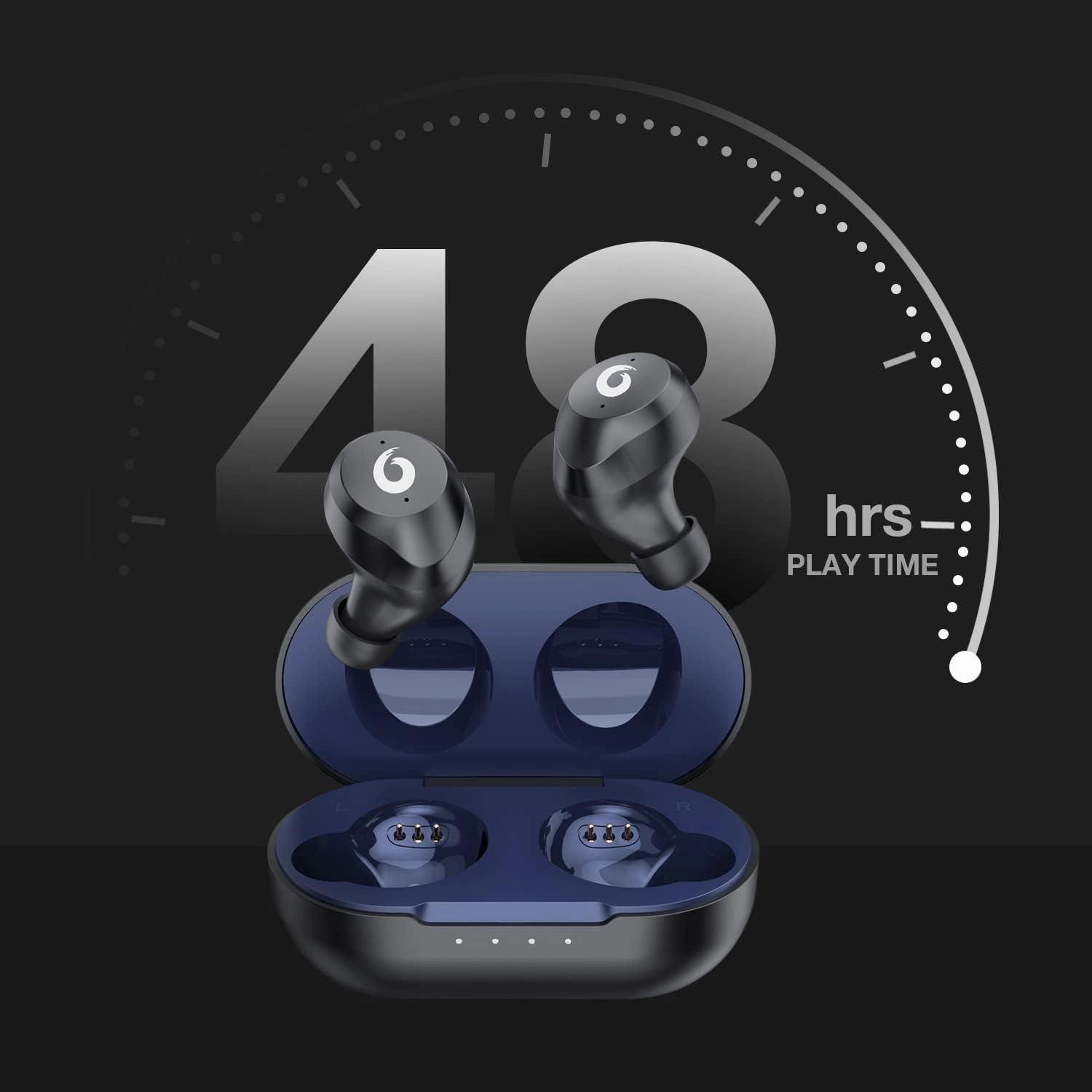 X9 Wireless Earbuds Bluetooth 5.3 Headphones Waterproof Stereo Earphones in Ear Touch Control with Microphone Headset with Deep Bass for Sport, Gaming and Running(Blue)