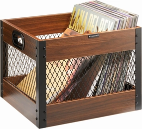 X-cosrack Vinyl Record Storage Crate, Wooden LP Album Shelf Vinyl Storage Cube Organizer Box vinyl storage,record holder,LP organizer,