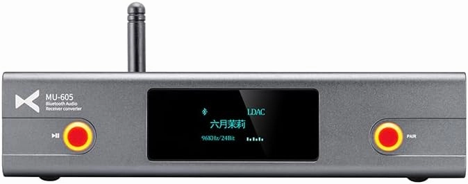XDUOO MU-605 Decoder Headphone Amplifier Preamplifier Bluetooth 5.1 Audio Turntable HD Bluetooth Format OLED Screen AUX and XLR Balanced Output COAOPT Output Dual DAC Chip balanced output player,audiophile player,hi-res digital player,