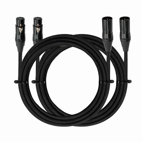 XLR Cables XlR to xlr Cable (10 Feet 2-Pack) Noise-Canceling Balanced Wire Connector, 3 Pin XLR Microphone Cables Oxygen-Free Copper (OFC) Male to Female Mic Cord for Speaker Mixer, Studio,Podcast speaker cable,audio wire,hi-fi speaker cord,