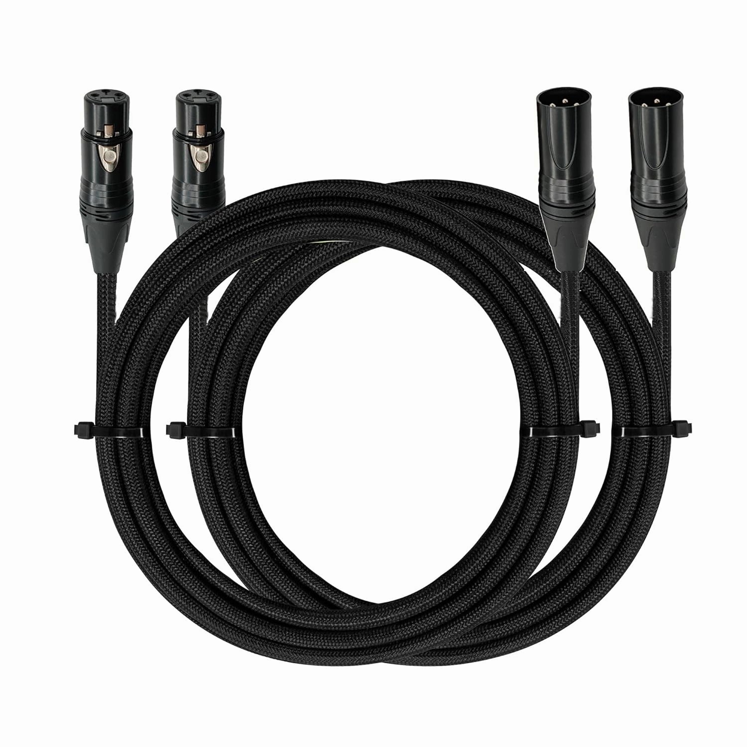 XLR Cables XlR to xlr Cable (10 Feet 2-Pack) Noise-Canceling Balanced Wire Connector, 3 Pin XLR Microphone Cables Oxygen-Free Copper (OFC) Male to Female Mic Cord for Speaker Mixer, Studio,Podcast speaker cable,audio wire,hi-fi speaker cord,