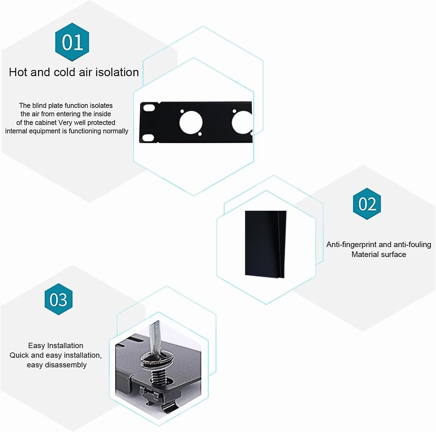 XLR HDMI Audio Rack Mount Panel, 1U D-Series Punched Metal HDMI Rack Mount Connectors for 19" Enclosure Server Computer Equipment Studio (8 Port, 1U)