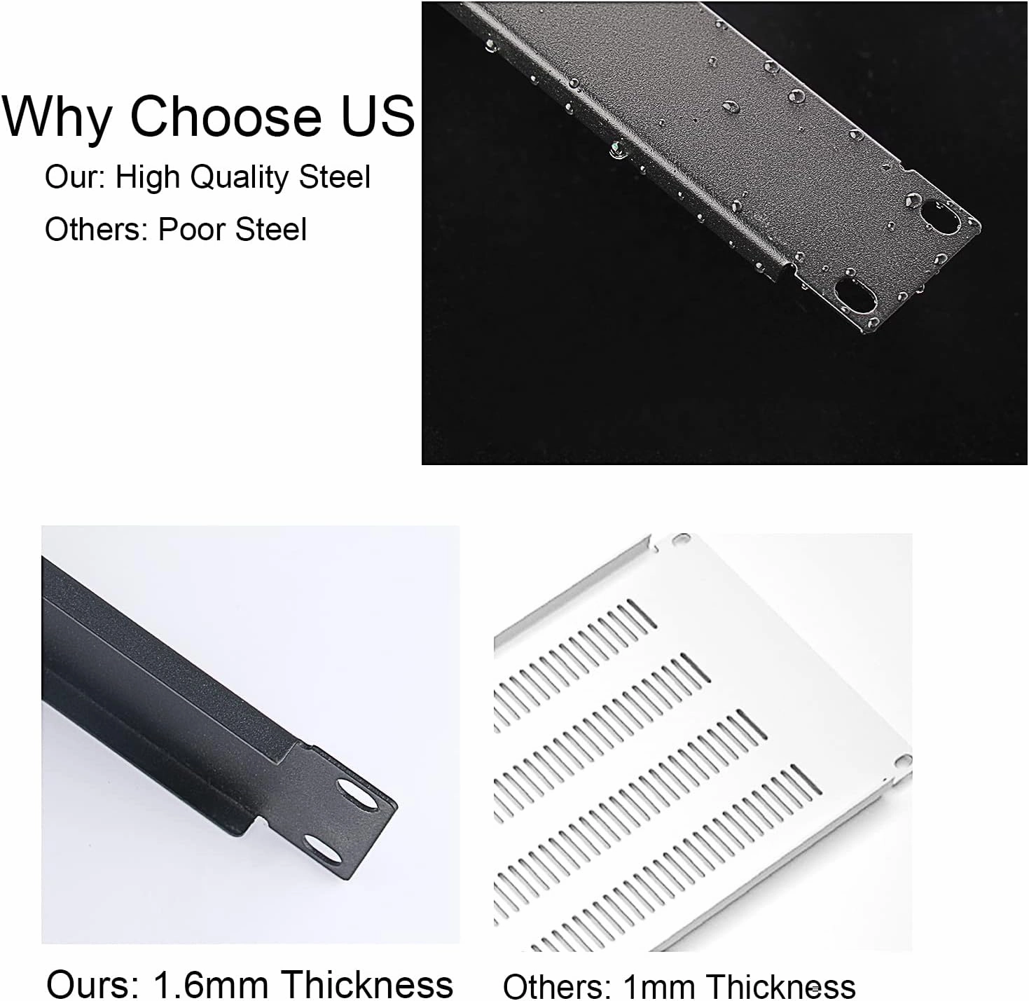 XLR HDMI Audio Rack Mount Panel, 1U D-Series Punched Metal HDMI Rack Mount Connectors for 19" Enclosure Server Computer Equipment Studio (8 Port, 1U)
