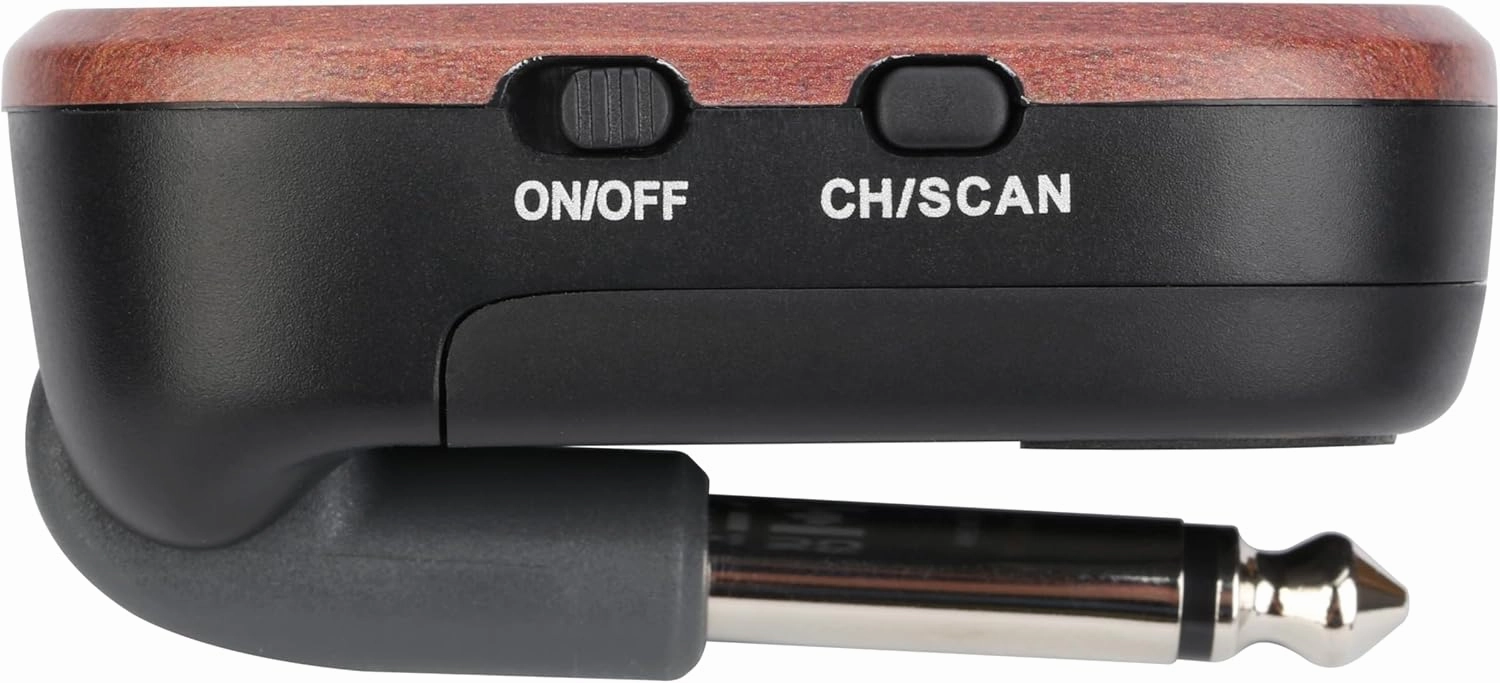 Xvive A58 Wireless Guitar System 5.8GHz Wireless Guitar Transmitter Receiver for Active or Passive Pickup Electric/Acoustic Bass Guitar, Mahogany