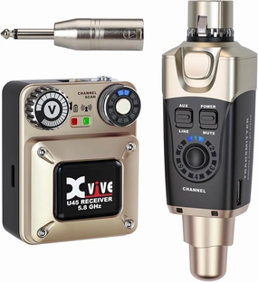 Xvive U45 Wireless in Ear Monitor System 5.8ghz IEM System Transmitter and bodypack Receiver for Studio, Band Rehearsal, Live Performance, Channel Scan Mode in-ear monitors,hi-fi IEMs,studio earphones,