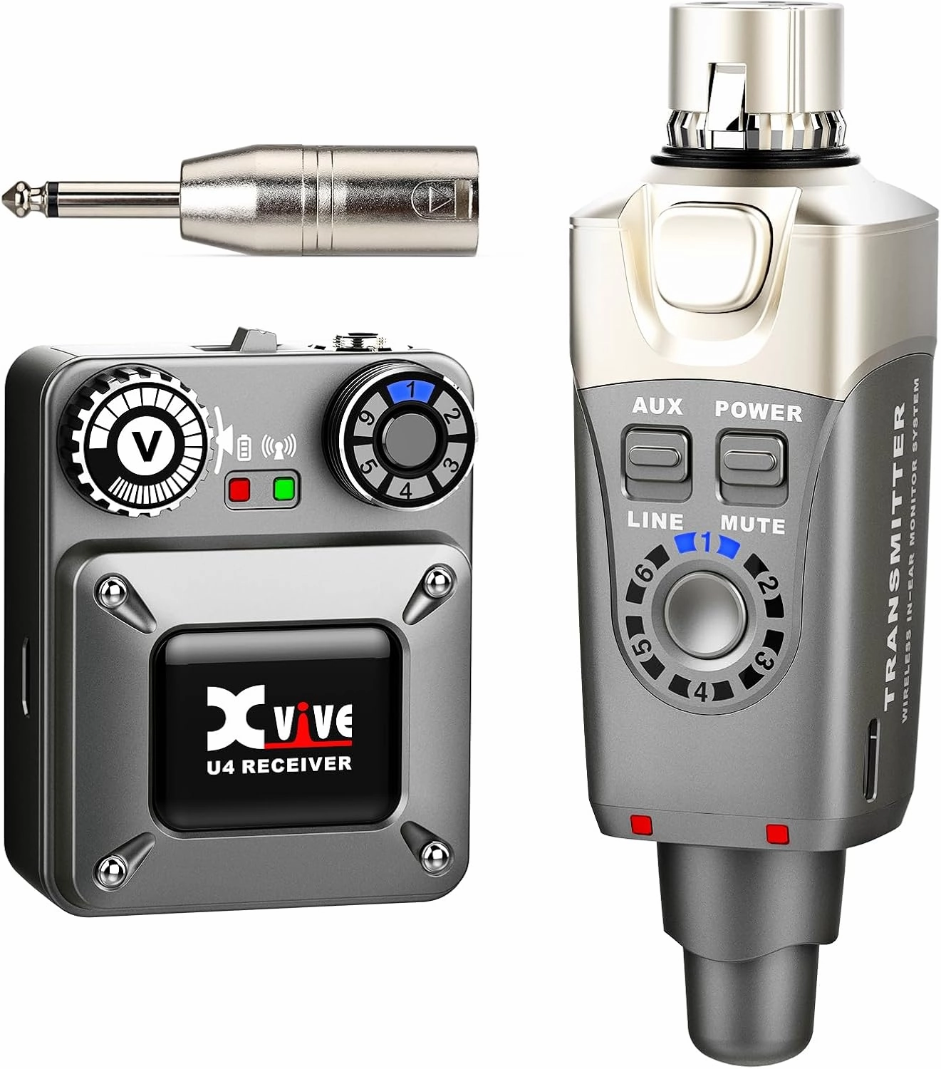 Xvive U4 Wireless in-Ear Monitor System Professional IEM System Transmitter and Beltpack Receiver for Studio, Band Rehearsal,Live Performance (U4) studio monitors,nearfield speakers,mixing reference monitors,