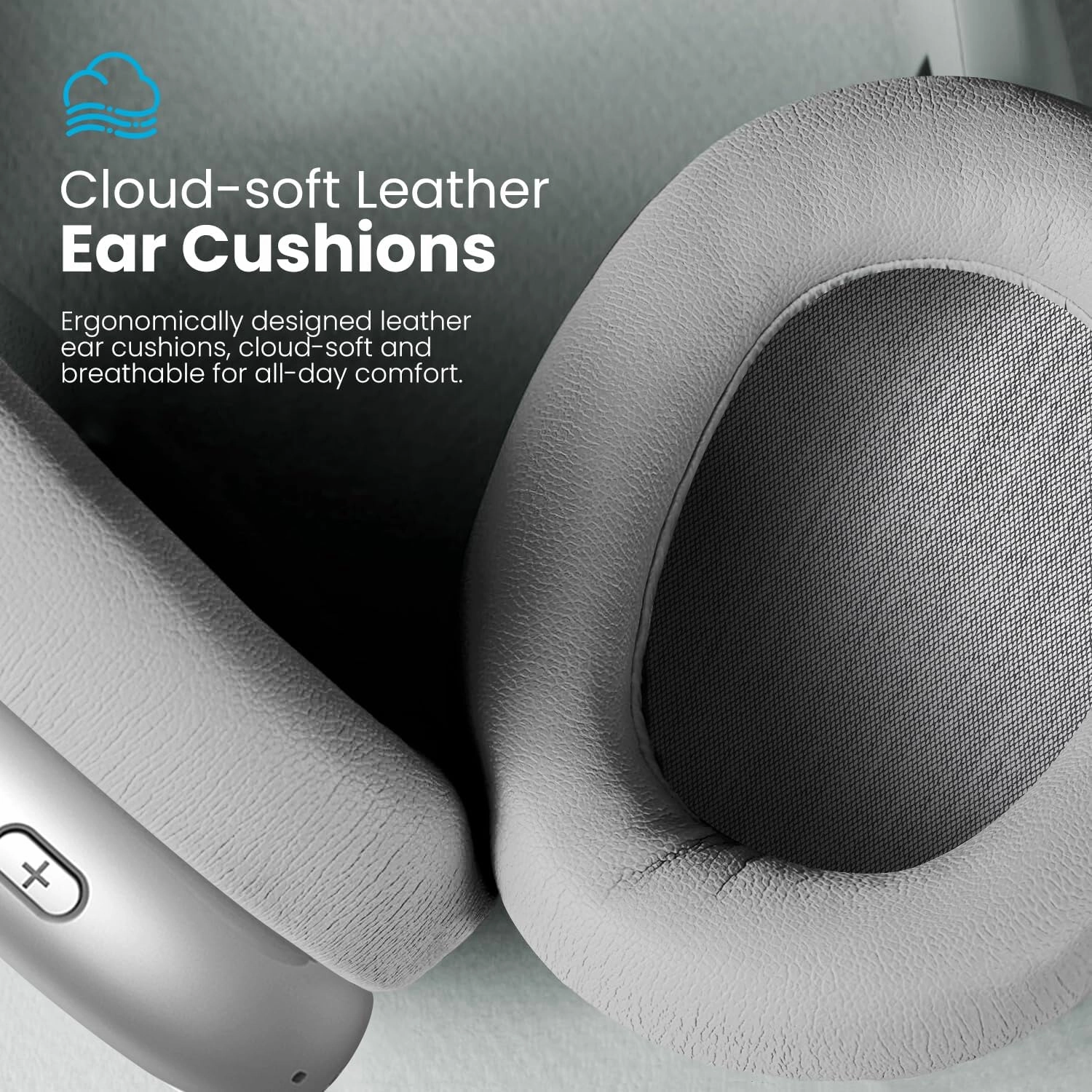 Y01 Wireless Over Ear Headphones, Noise Canceling Bluetooth 5.3 Headphones with Microphones,Hi-Res Audio,48H Playtime,Foldable,Breathable Soft Earpads for iOS/Android/Samsung/PC-Silver