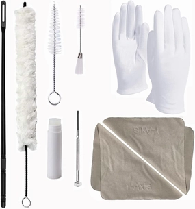 Y-Axis 10 Pcs Flute Cotton Cleaning Brush Kit record cleaning kit,vinyl cleaner,stylus brush set,