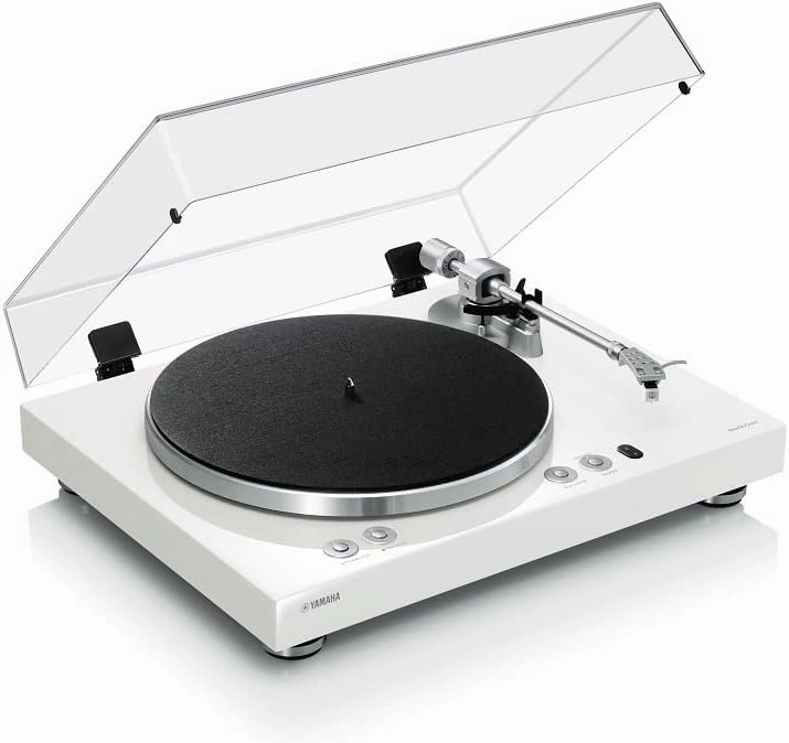 Yamaha MusicCast Vinyl 500 Wi-Fi Turntable, White direct-drive turntable,DJ turntable,hi-torque vinyl deck,