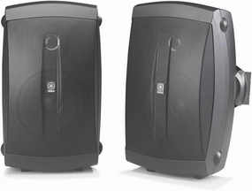 YAMAHA NS-AW150BL 2-Way Indoor/Outdoor Speakers (Pair, Black) - Wired bookshelf speakers,compact stereo speakers,hi-fi shelf speakers,
