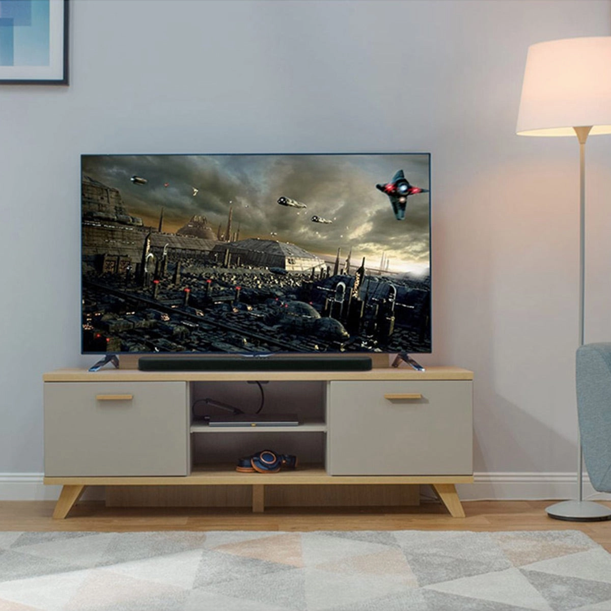 Yamaha SR-B20A Soundbar with Dual Built-In Subwoofers, Bluetooth, and DTS Virtual:X (Factory Certified Refurbished)