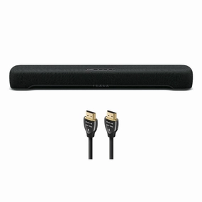 Yamaha SR-C20A Compact Sound Bar with Built-In Subwoofer with 8K-10K 48Gbps HDMI Cable - 2.46 ft. (.75m) Soundbars,TV Sound Systems,Bar Speakers