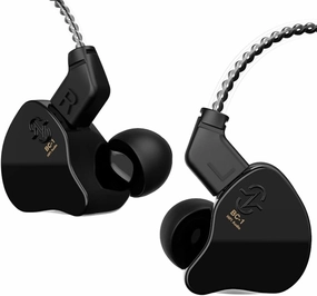 YINYOO CCZ Melody in Ear Monitors Wired Earbuds in Ear Headphones Without Microphone IEM HiFi Bass with 1DD 1BA, Ear fins, 4N OFC Cable for Musicians, Singer, on Stage, Studio (Nomic, Dark Black) in-ear monitors,hi-fi IEMs,studio earphones,