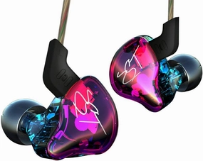 YINYOO Easy KZ ZST Colorful Hybrid Banlance Armature with Dynamic in-Ear Earphone 1BA 1DD HiFi Headset KZ in Ear Monitors Headphones Wired Earbuds IEM Earphones Gaming Earbuds (Colorful Without mic) in-ear monitors,hi-fi IEMs,studio earphones,