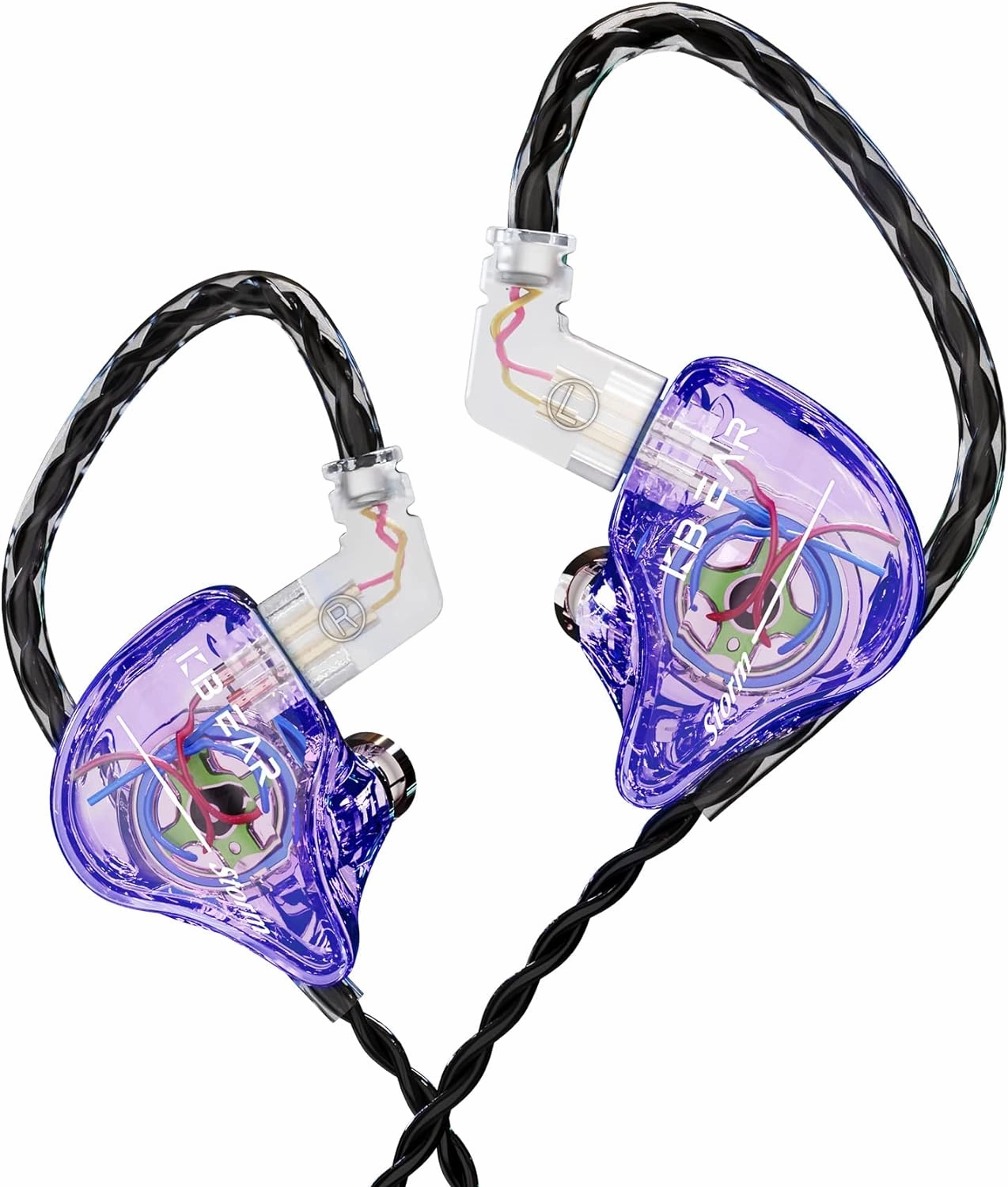YINYOO KBEAR Storm Earphones in Ear Monitor for Singers Drummers Musicians Bassists, Hi Res Wired Earbuds in Ear Headphones Custom IEM, Detachable OFC Silver-Plated Cable Auriculares in-ear monitors,hi-fi IEMs,studio earphones,
