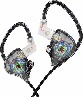YINYOO KBEAR Storm Professional in Ear Headphones Monitor Earphones for Singers Drummers Musicians Bassists, Custom Wired Earbuds IEM, Hi Res Detachable OFC Silver-Plated Cable Auriculares in-ear monitors,hi-fi IEMs,studio earphones,