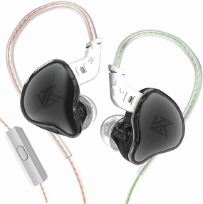 YINYOO KZ EDC Earbuds Wired in Ear Earphones Comfortable Headphones with 10mm Dynamic Driver, 3.5mm Plug Cable for Android Sports (with mic, Black) in-ear monitors,hi-fi IEMs,studio earphones,
