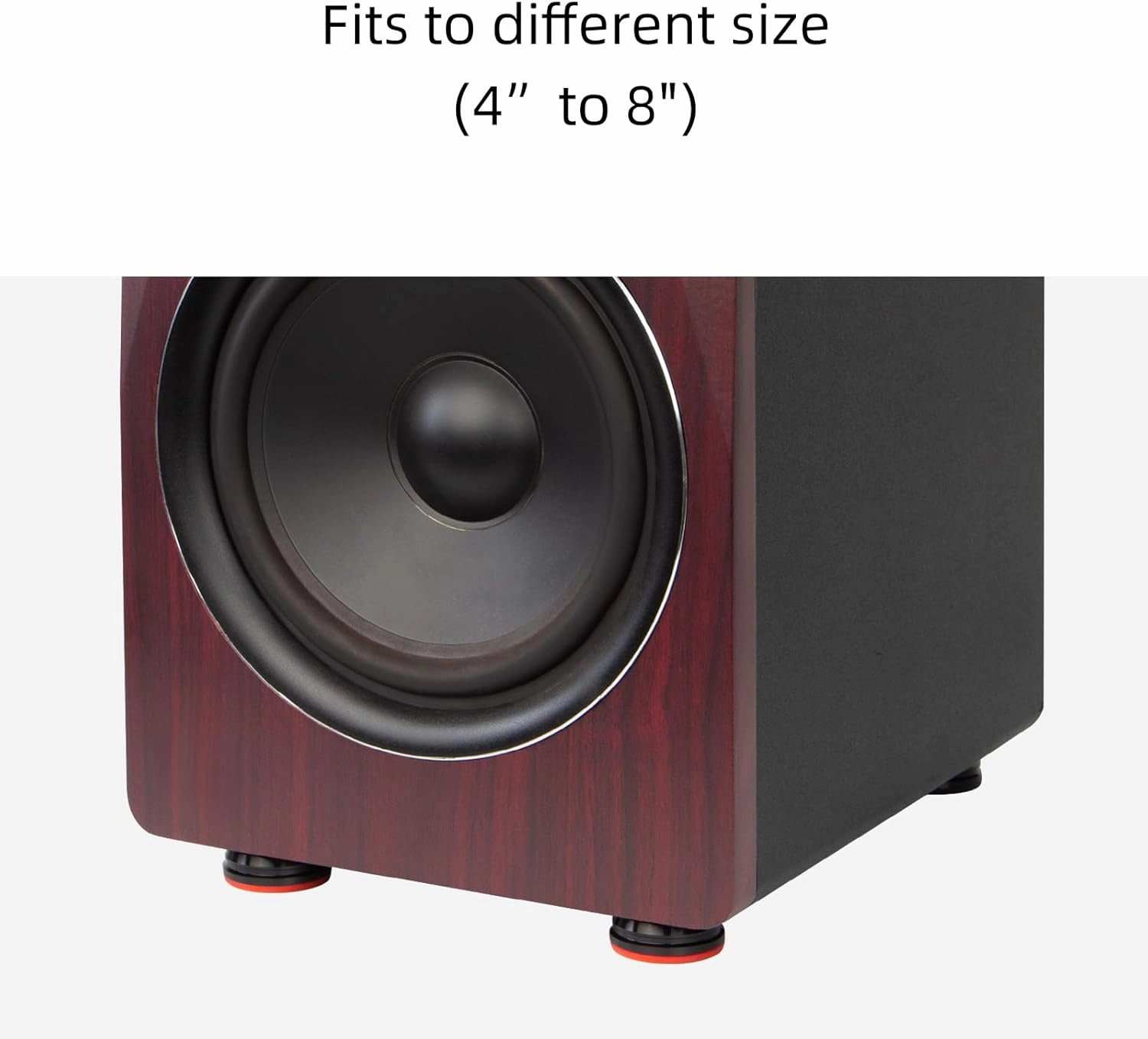 Yinyu Isolation Feet for Speakers & Subwoofers, Aluminum/Silicone Isolation Pad Feet  Set of 4,Subwoofer Isolation Feet Amplifier feet,Stand Foot Mat Shock Absorber for Audio CD AMP HiFi Subwoofer