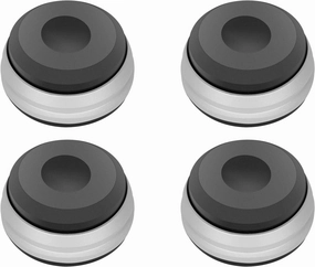 Yinyu silver Isolation Feet for Speakers & Subwoofers, Aluminum/Silicone Isolation Pad Feet set of 4,Subwoofer Isolation Feet,Stand Foot Mat Shock Absorber for Audio CD AMP HiFi Subwoofer isolation pads,speaker feet,vibration dampeners,
