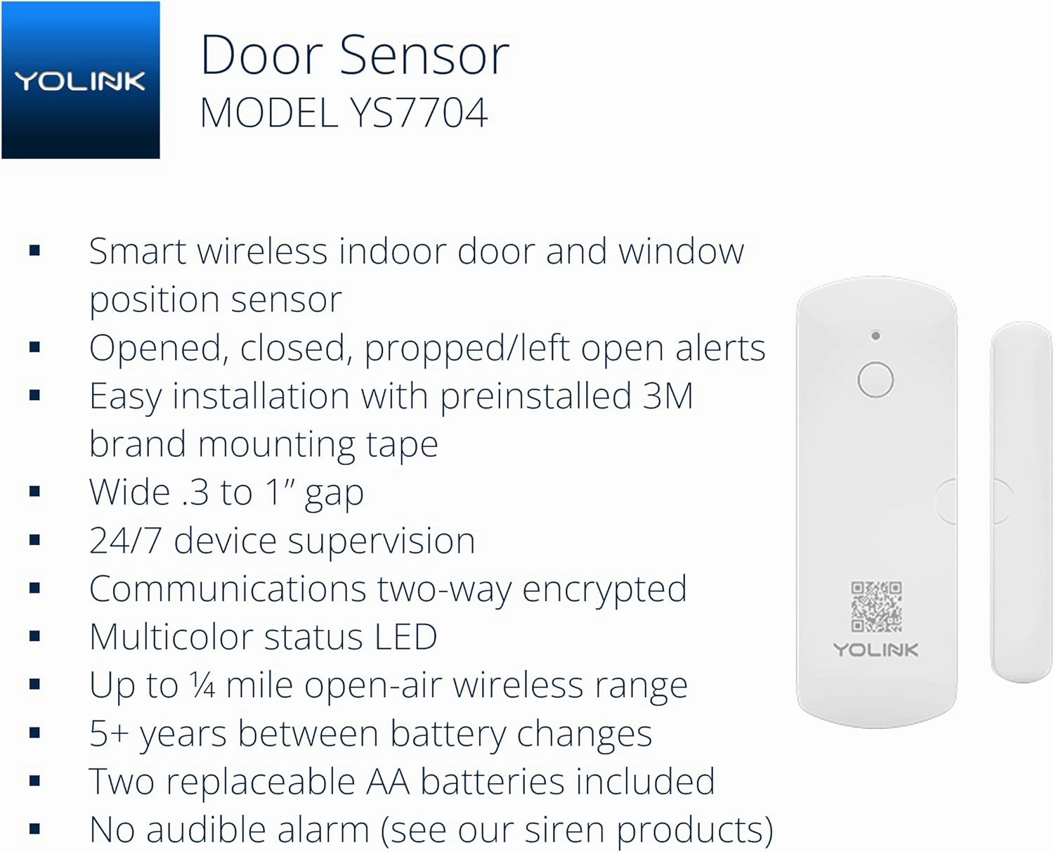 YoLink LoRa Smart Door Sensor Starter Kit: SpeakerHub Audio Hub & (3) Door Sensors - Up to 1/4 Mile Open-Air Range, Door Left-Open Reminders, up to 5 Year Battery Life, Alexa, IFTTT, Home Assistant