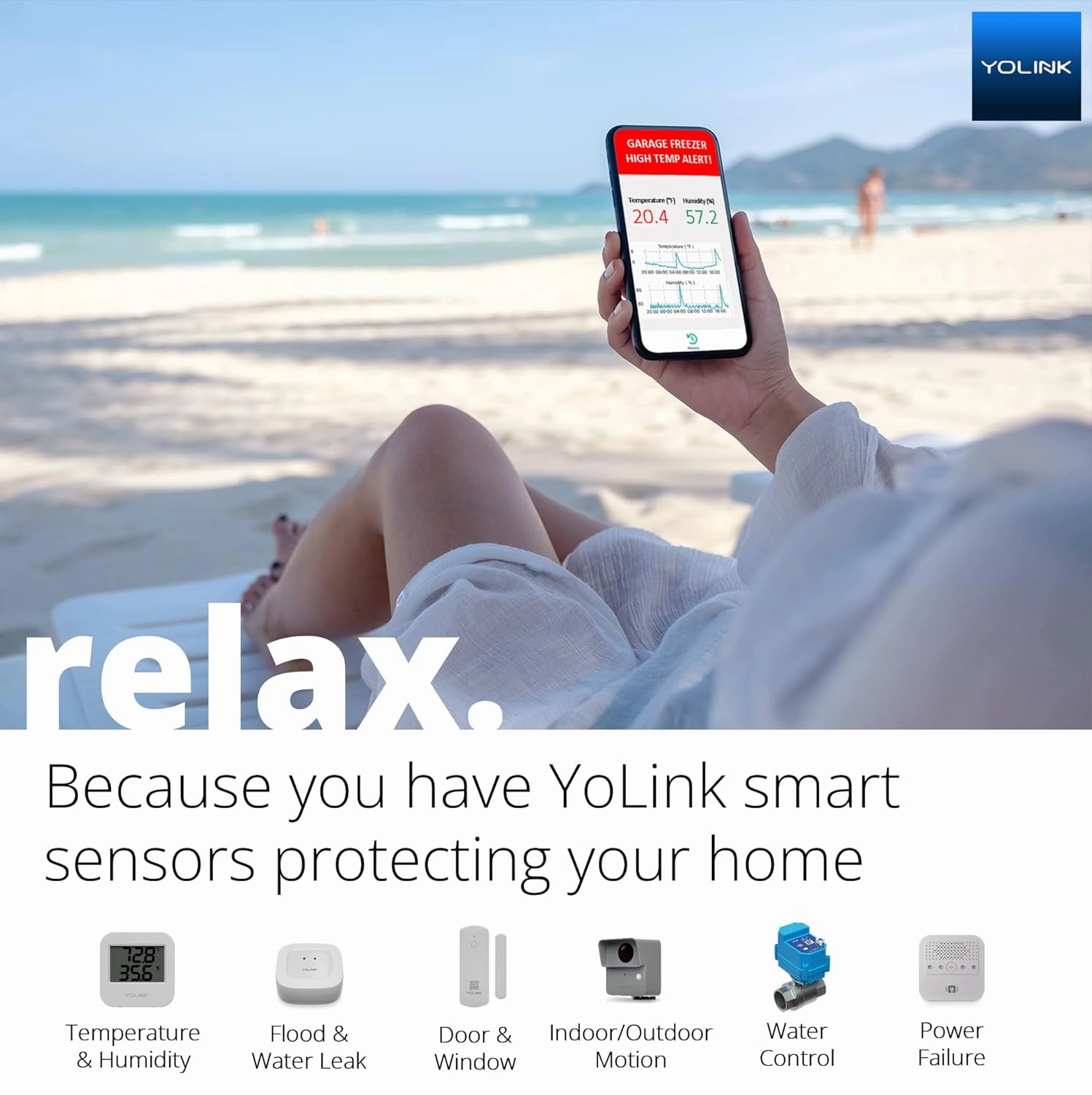 YoLink SpeakerHub & Two Temp/Humidity Sensors Starter Kit  Audio Hub Plays Tones/Sounds, Spoken Messages, Text Messages, LoRa-Powered  Mile Range, Compatible with IFTTT, WiFi Required