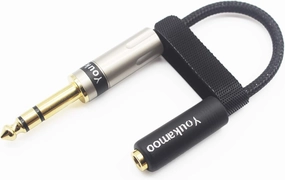 Youkamoo 1/4" TRS 6.35mm Male to 4.4mm Balanced Female Headphone Adapter Cable, 6.35mm to 4.4mm Earphone Cable balanced output player,audiophile player,hi-res digital player,