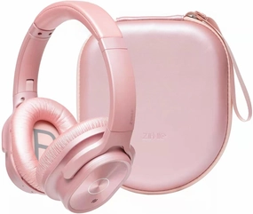 ZIHNIC Active Noise Cancelling Headphones, 40H Playtime Wireless Bluetooth Headset with Deep Bass Hi-Fi Stereo Sound,Comfortable Earpads for Travel/Home/Office (Rose Gold) noise cancelling headphones,ANC headphones,travel headphones,