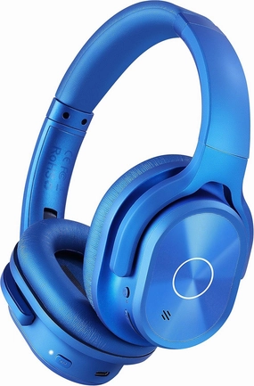 ZIHNIC Active Noise Cancelling Headphones, 40H Playtime Wireless Bluetooth Headset with Deep Bass Hi-Fi Stereo Sound,Over-Ear Headphone,Comfortable Earpads for Travel/Home/Office (Blue) noise cancelling headphones,ANC headphones,travel headphones,