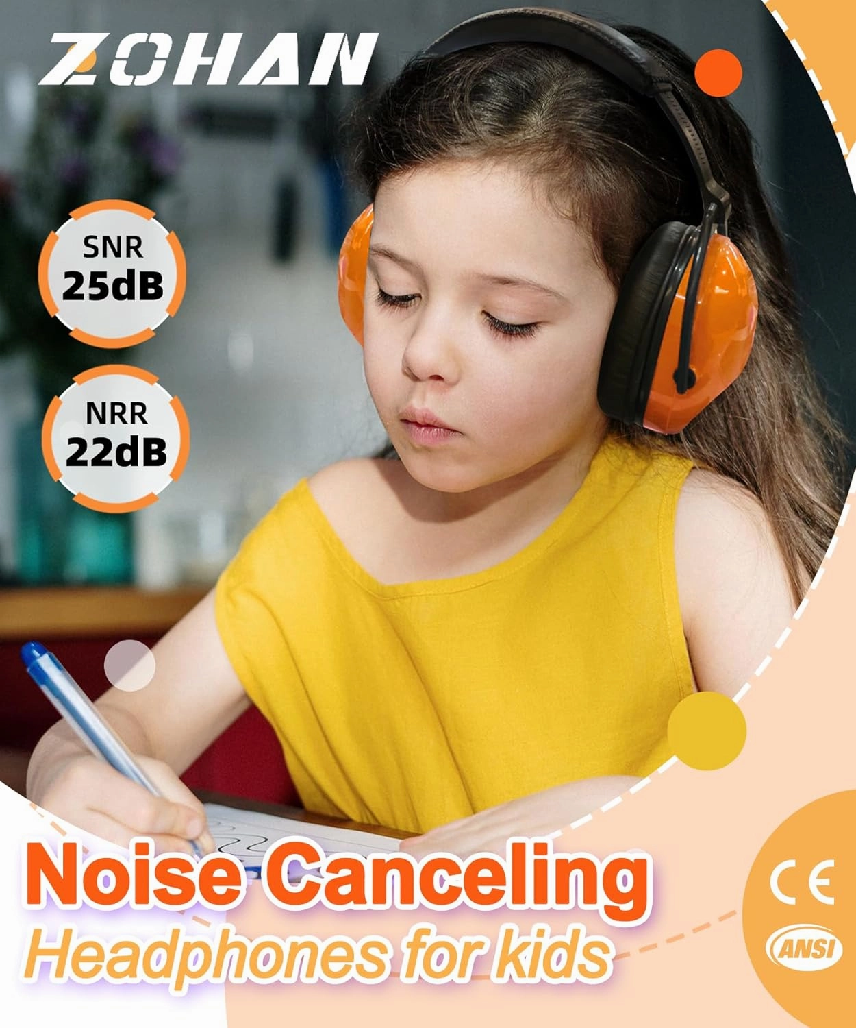 ZOHAN 030 Kids Noise Cancelling Headphones for Autism Kids Ear Protection