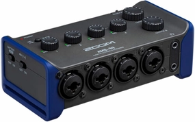Zoom AMS-44 USB Audio Interface, 4 Inputs, 4 Outputs, Loopback, Direct Monitoring, Bus-Powered, for Recording and Streaming on PC, Mac, iOS, and Android audio interface,USB interface,music recording input,