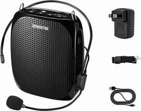 ZOWEETEK ZW-Z258 Portable Rechargeable Mini Voice Amplifier for Teachers with Wired Microphone Headset and Waistband,Supports MP3 Format Audio for Speech, Class, Training,Tour Guide,Power Amplifiers power amplifier,stereo amp,hi-fi power amp,