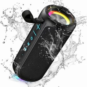 ZZA Portable Wireless SpeakerPowerful 360 Sound, 24W Audio with Impactful Bass, 1600AH Battery, IPX6 Waterproof, Shockproof, TWS Stereo, Speaker Wireless for Outdoor Beach Pool wireless speakers,portable Bluetooth speaker,multiroom speaker,